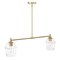 Designers Fountain Summer Jazz 60 Watt 2-Light Brushed Gold Transitional Island Light with Clear Glass Shades D310M-IS-BG - alternate 9